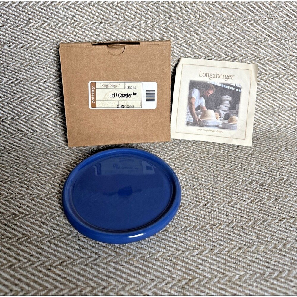 Longaberger Crock Lid / Coaster Cornflower‎ 30218